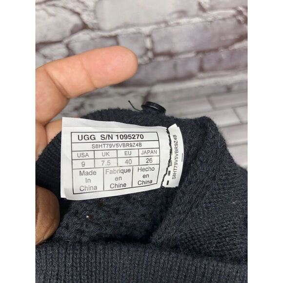 Ugg Australia Classic Floral Crochet Genuine Shearling Boots Women Sz 9M US/40EU - Picture 9 of 16